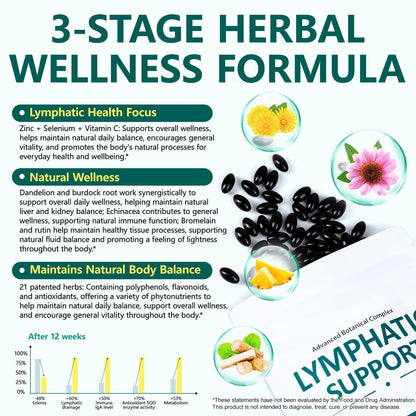 Alstaky Lymphatic Drainage Supplement - 240 Softgels, with Echinacea, Dandelion, and Burdock, Promotes Healthy Circulation & Fluid Balance, Lymph System Support Supplement for Women & Men Alstaky buy supplements Au