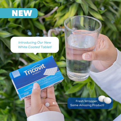 Tricovit Hair Growth Supplement - Nail & Hair Health Vitamins with Amino Acids, Minerals & Antioxidants - Dermatologist-Formulated & Gluten-Free Vitamins and Supplements for Women & Men (60 tablets) TricovitBuy Supplements Australia
