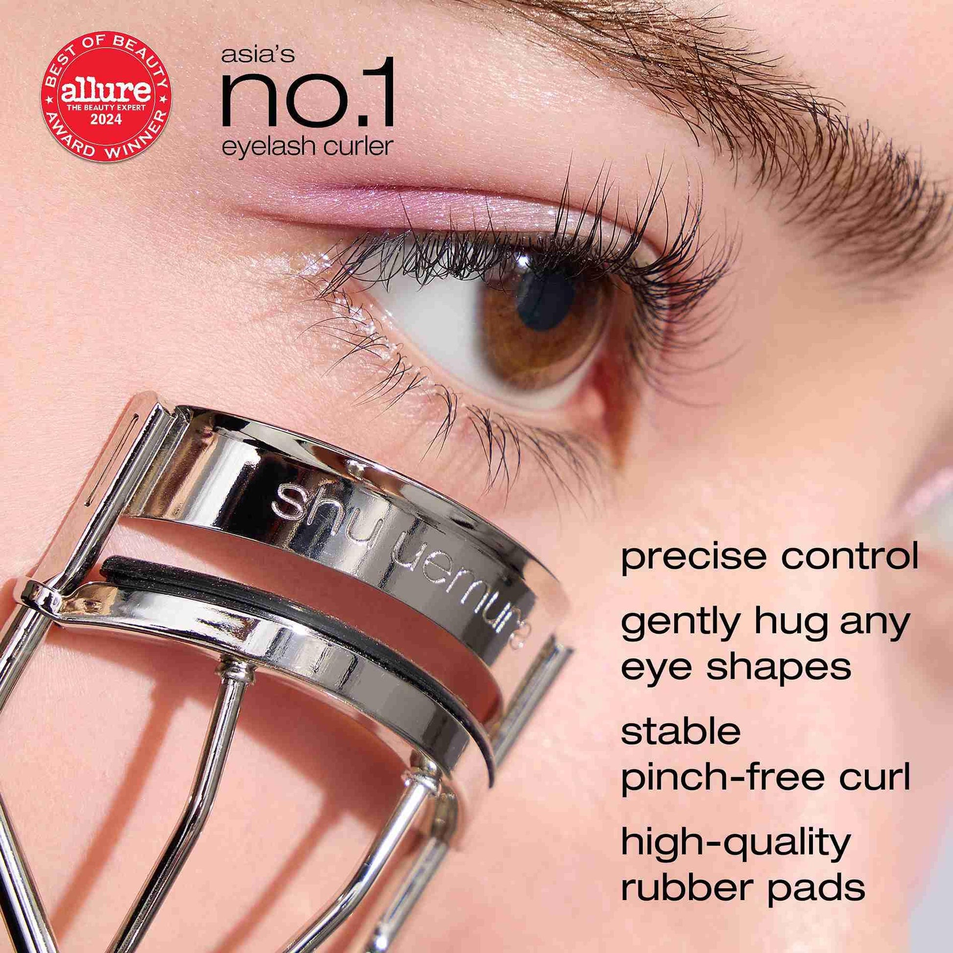 Shu Uemura Iconic Eyelash Curler, Achieve Precise Control and Long-Lasting Curl - Includes Silicone Replacement Pad. Professional Makeup Artist Tool for All Eye Shapes shu uemura buy supplements Au