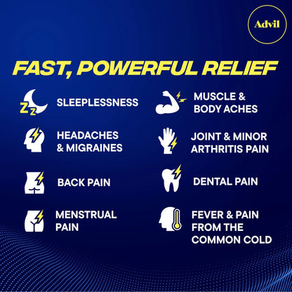 Advil PM Liqui-Gels Pain Reliever and Nighttime Sleep Aid, Pain Medicine with Ibuprofen for Pain Relief and Diphenhydramine HCL for a Sleep Aid - 40 Liquid Filled Capsules - Back to College AdvilBuy Supplements Australia