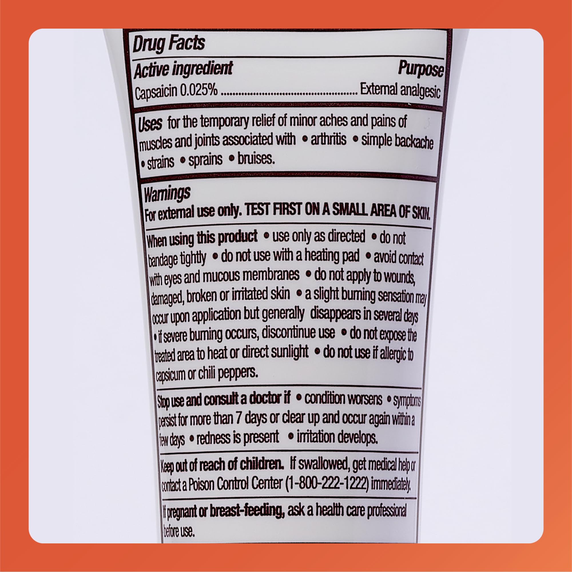 Rugby Capsaicin 0.025% Cream for Penetrating Pain Relief - 2.1 Oz (60g) (3 Pack) RUGBY LABORATORIESBuy Supplements Australia