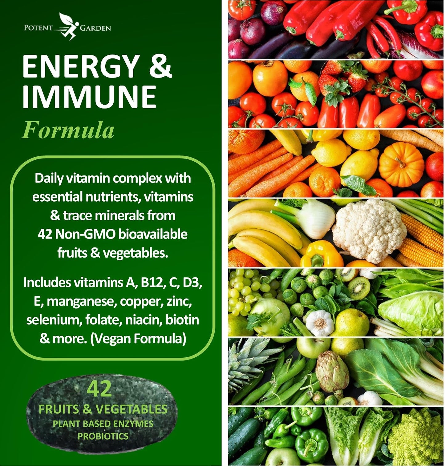 Potent Garden Daily Nutrition Bundle – Superfood Greens + Multivitamin Potent Garden buy supplements Au