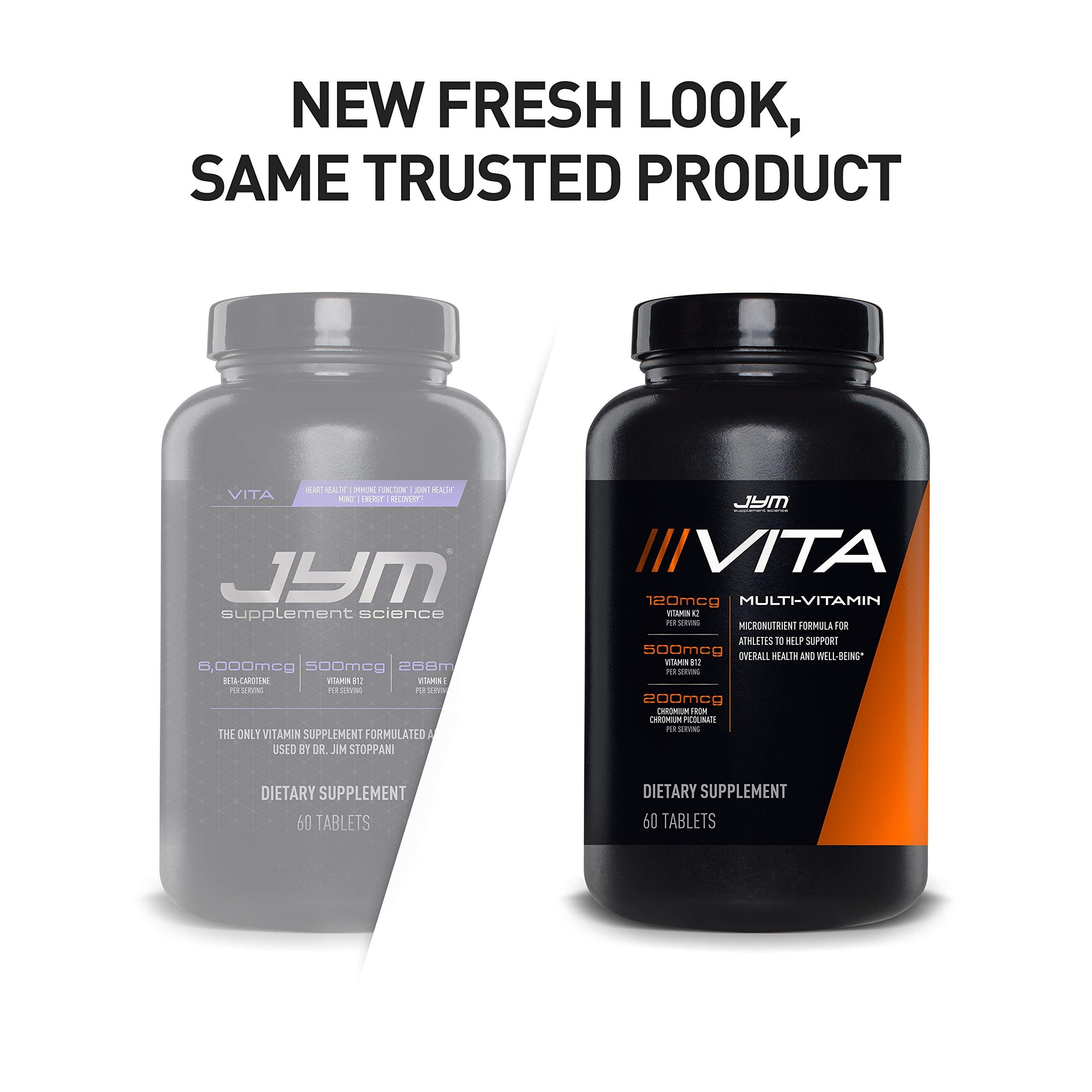 JYM Supplement Science Vita JYM Sports Multivitamin & Mineral Support, Vitamin A, C, B6, B12, E, K, Boron, Biotin, Potassium 60 Tablets JYM Supplement Science buy supplements Au