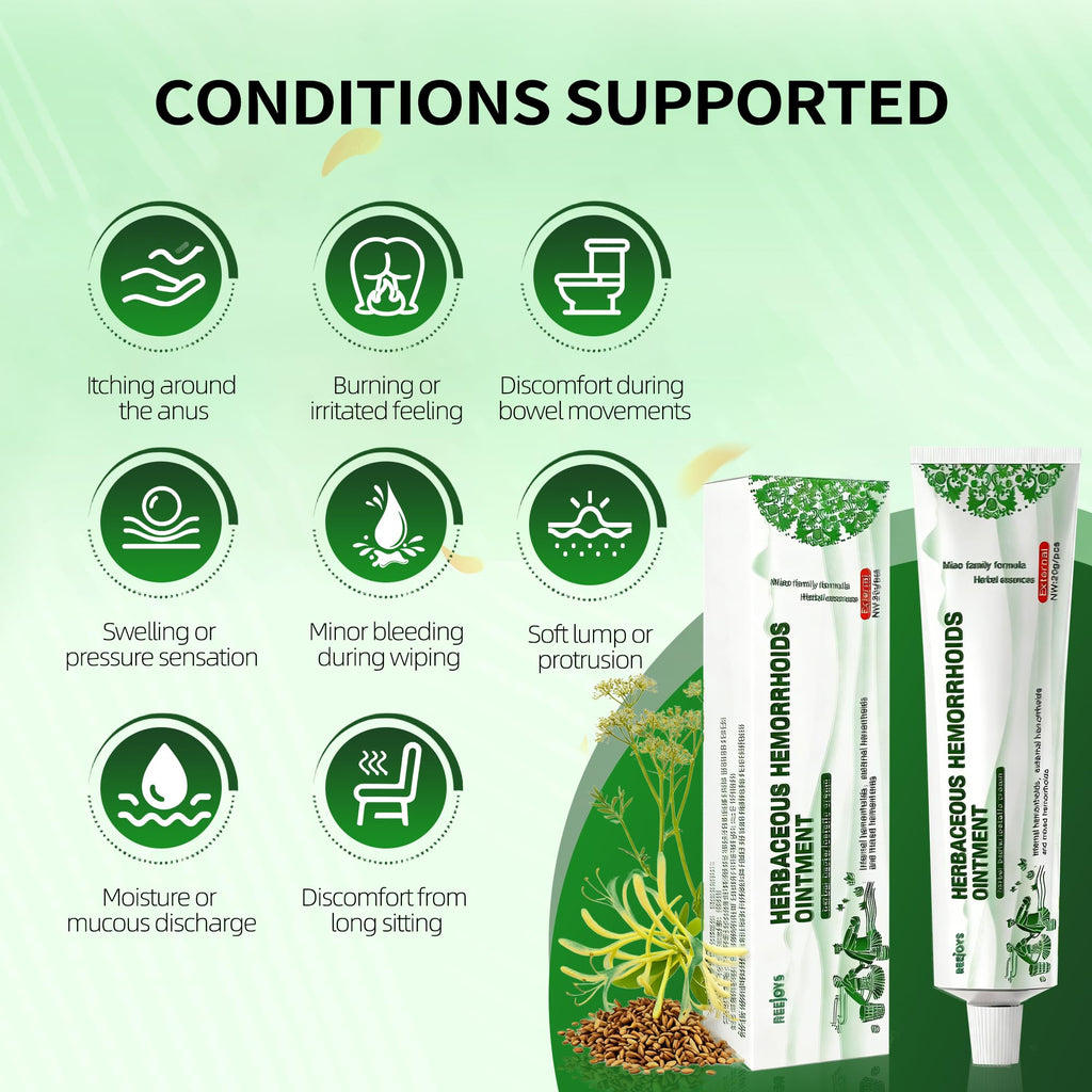 Reejoys Hemorrhoid Cream: Advanced Herbal Hemorrhoids Treatment Cream for Itching and Burning, Shrink & Soothe Hemorrhoids - 1.8 Oz ReejoysBuy Supplements Australia
