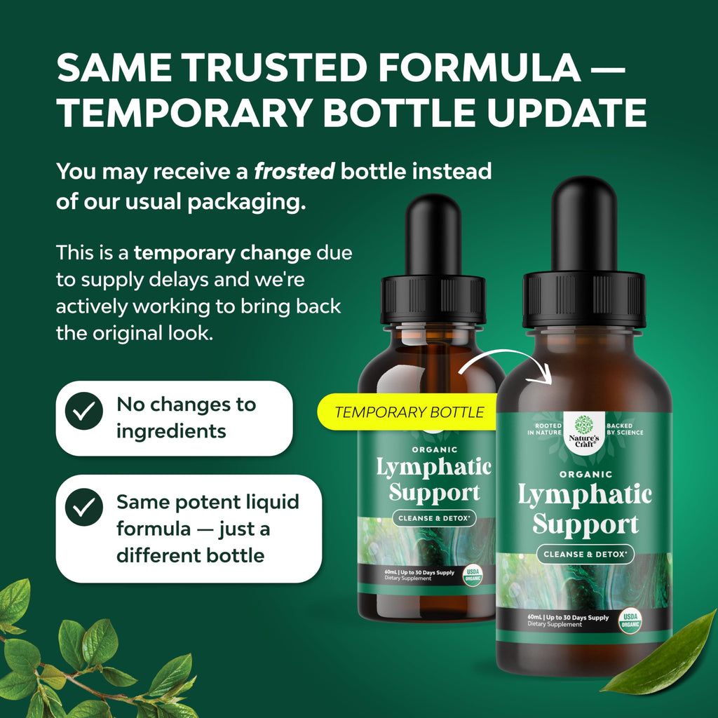 Organic Lymphatic Support Drainage Drops - Herbal Lymphatic Cleanse and Immune Support Supplement with Organic Echinacea Goldenseal & Red Clover Extract - Vegan Non GMO and Alcohol Free - 2 Fl Oz Natures Craft buy supplements Au