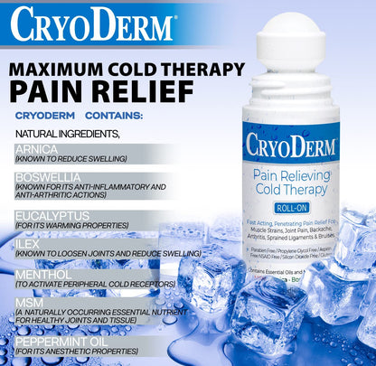 Cryoderm D-Roll-On-3oz-2 Cold Roll-On 3 oz. (Pack of 2) CryoDermBuy Supplements Australia