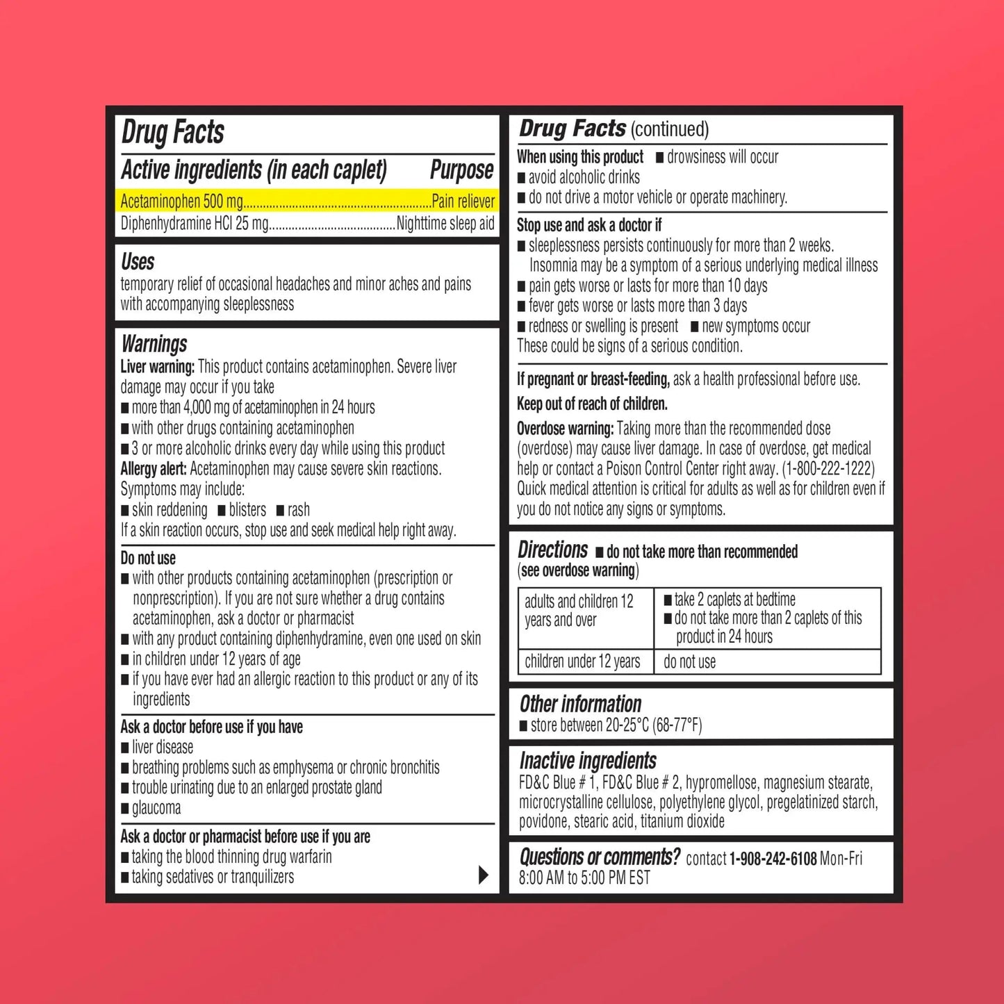 GoodMeds Compare to Tylenol PM PM Pain Reliever & Sleep Aid, Generic Acetaminophen 500mg, Fast-Acting, Extra Strength for Headaches, Migraines, Aches | Non-Habit Forming (375 Count) GoodMedsBuy Supplements Australia