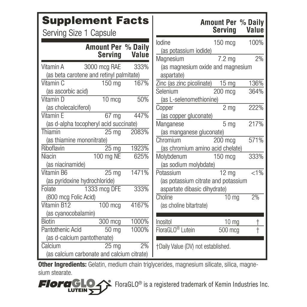 Twinlab Daily One Caps Without Iron - Nutritional Supplement with Zinc, B Vitamins, Magnesium, and More - 180 Capsules Twinlab