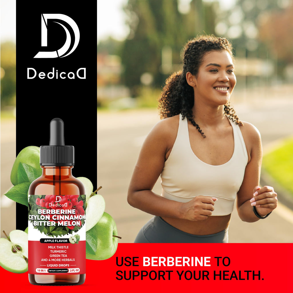 DEDICAD 10in1 Berberine HCl Drops - Liposomal Berberine Liquid - Activator Berberine with Ceylon Cinnamon, Bitter Melon, and 7 More - 60ml DEDICAD buy supplements Au