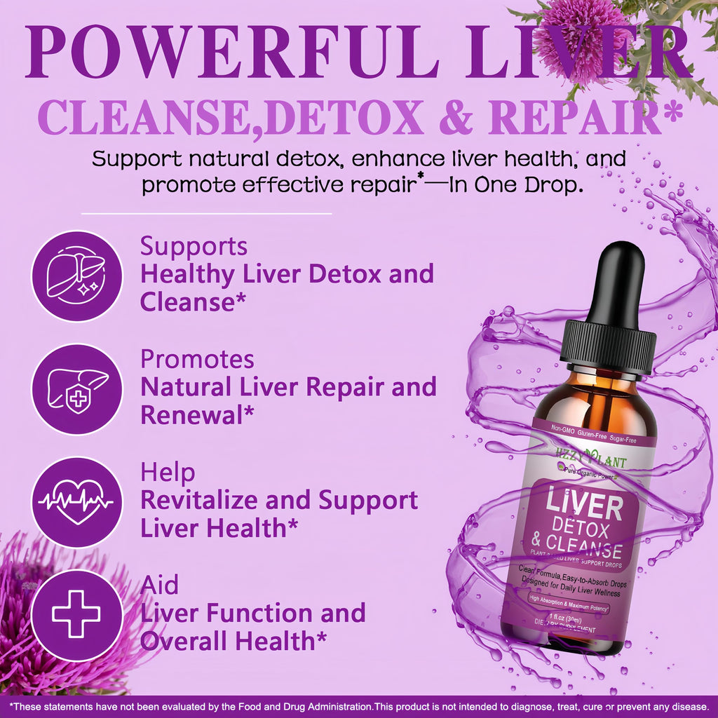 Liver Cleanse Detox & Repair Drops - Liquid Liver Support Tincture with Milk Thistle, Dandelion, Artichoke, TUDCA, NAC, Chanca Piedra - 15-in-1 Advanced Liver Detox Health Supplement - Vegan, Non-GMO HZZYPLANT buy supplements Au