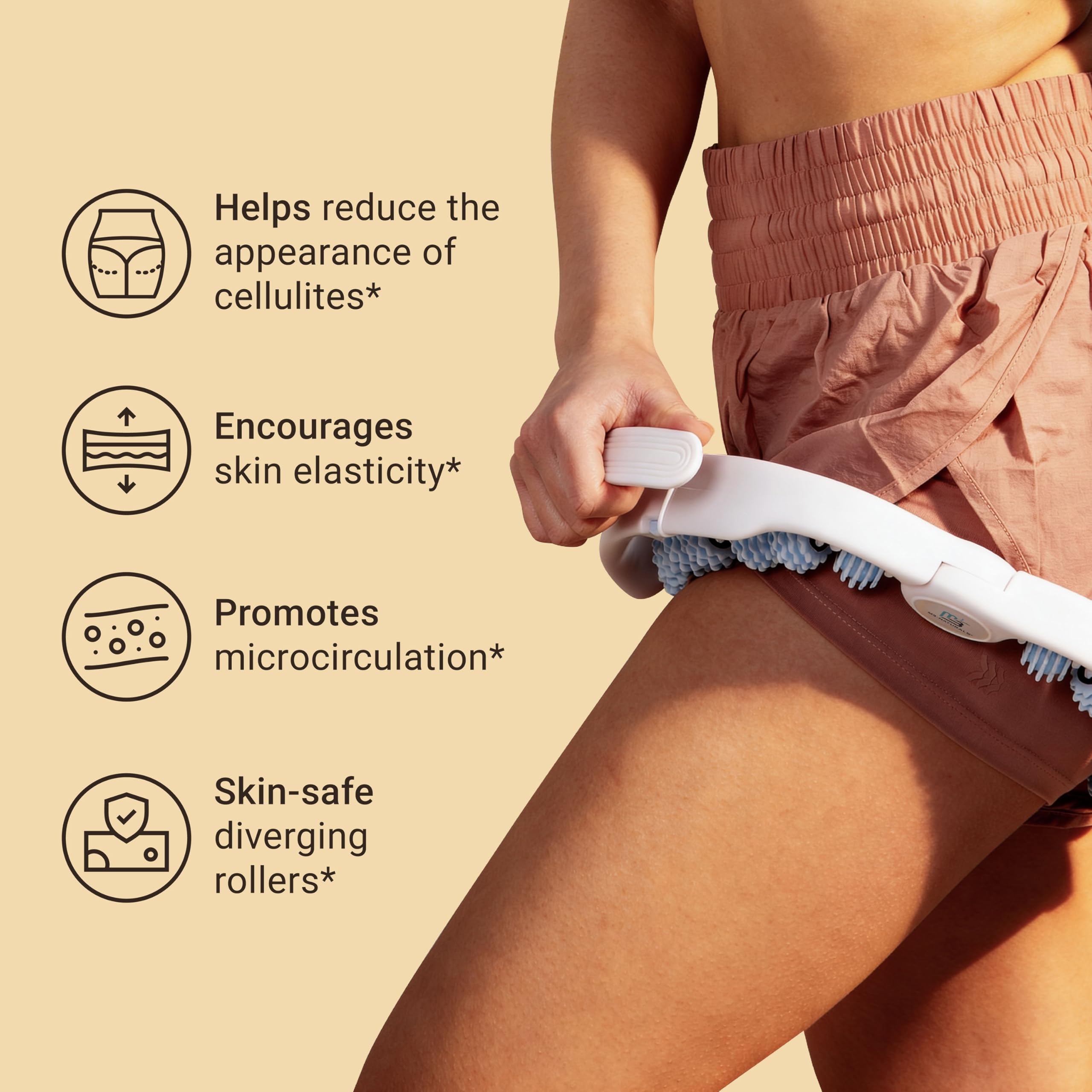 Anti Cellulite Roller & Lymphatic Drainage Massager | Fascia Blaster for Contoured & Smoother Skin | Tool for Sore Arms, Legs, Stomach & Buttocks by M3 – Multicolor M3 Naturals buy supplements Au