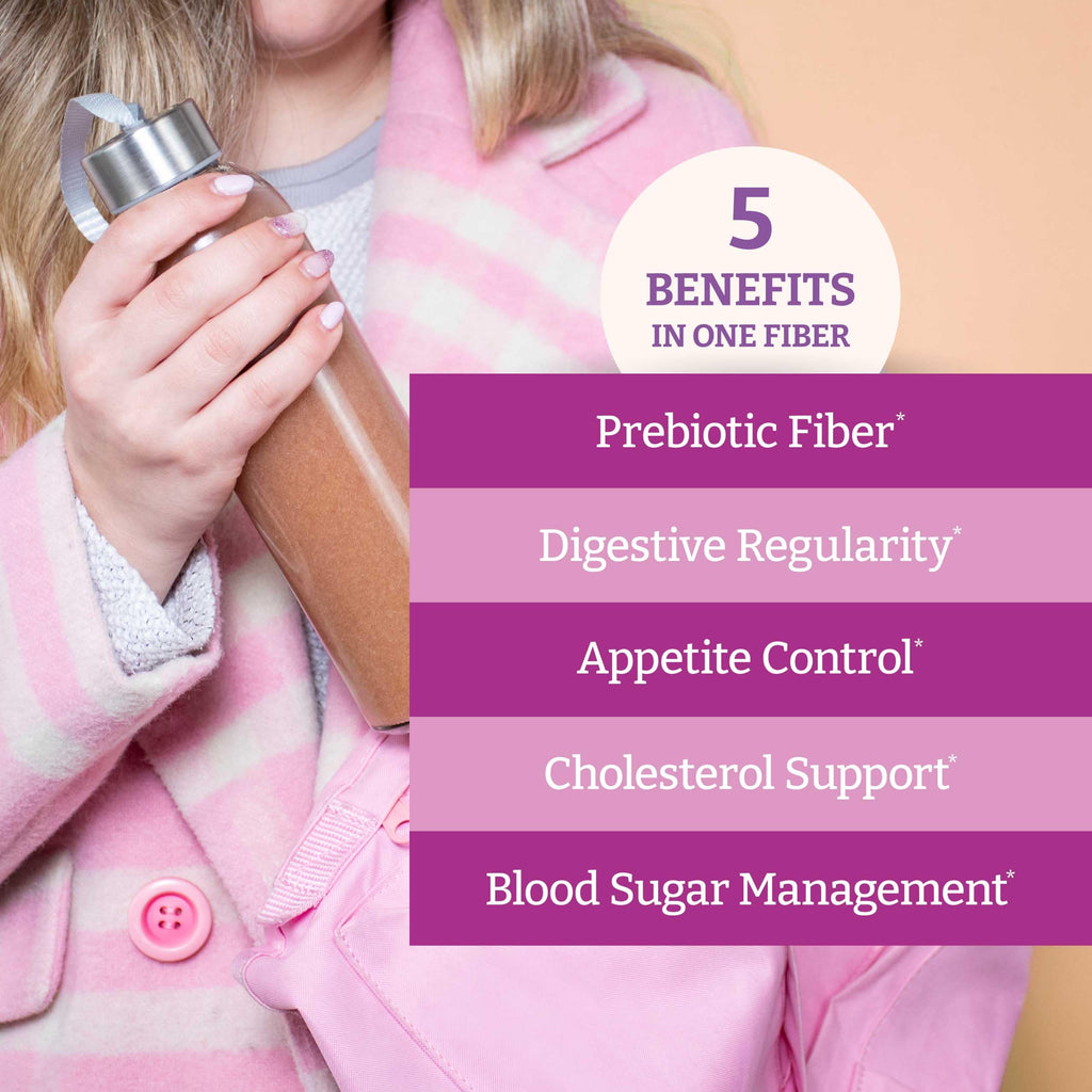BENEXIA Chiamucil Prebiotic Chia Fiber Supplement Powder – for Appetite Control & Digestive Health – Chia Fiber & Chicory Root (Inulin) – Gluten & Sugar Free, Vegan