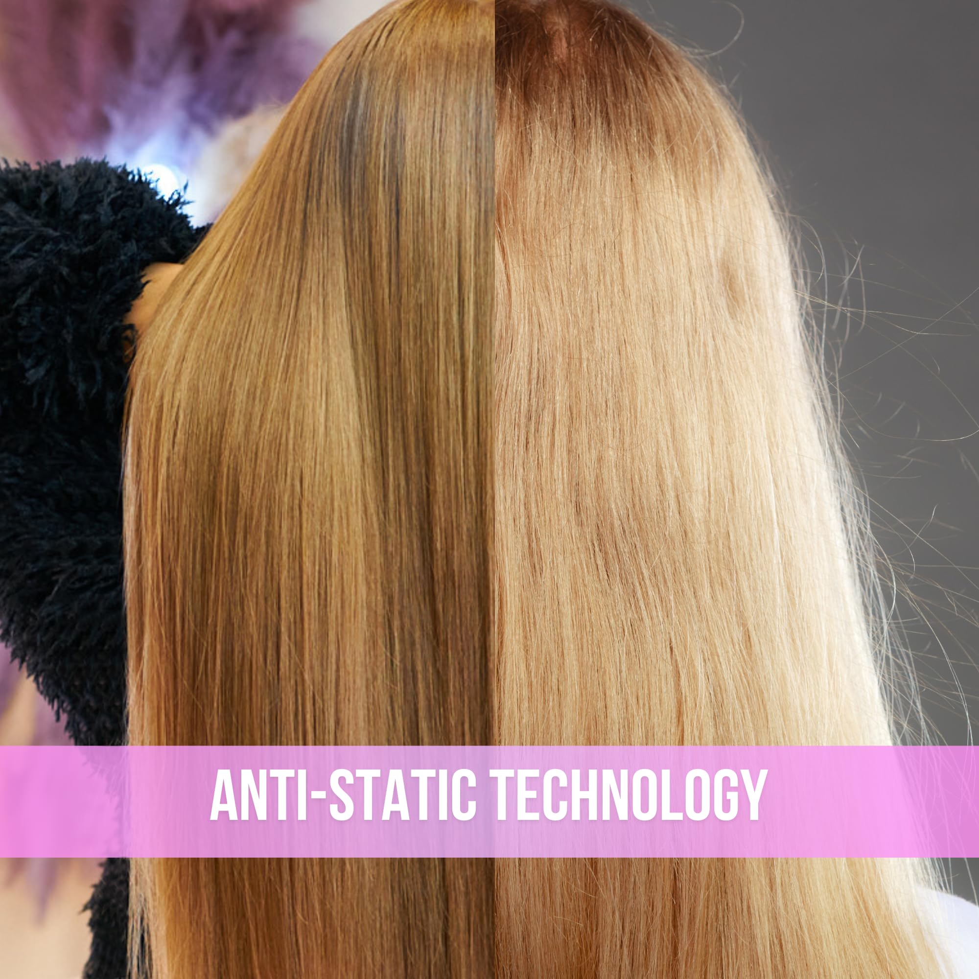 SimplyHair Ultimate Hair Extension Brush & Detangler Anti-Static, Dual Bristle Design, Soft Boar Bristle, Great for All Hair Types & Extensions - Pink & Purple Ombre Brush Ideal for Adults & Kids Simply HairBuy Supplements Australia