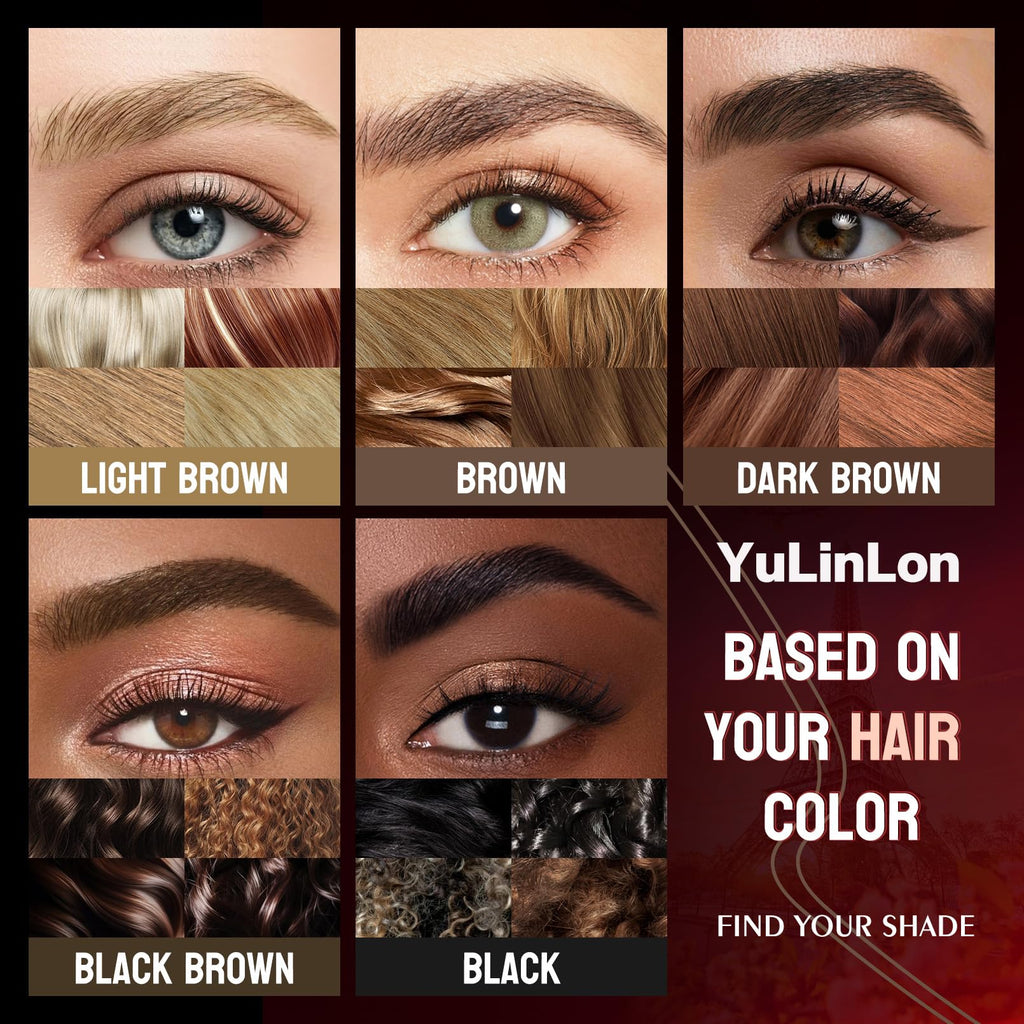 YuLinLon Double-Headed Brow Pen, Ultra-Precise Hair-Like Strokes, Long-Lasting Waterproof Makeup, Available in 5 Natural Shades (3#Dark Brown) YulinlonBuy Supplements Australia