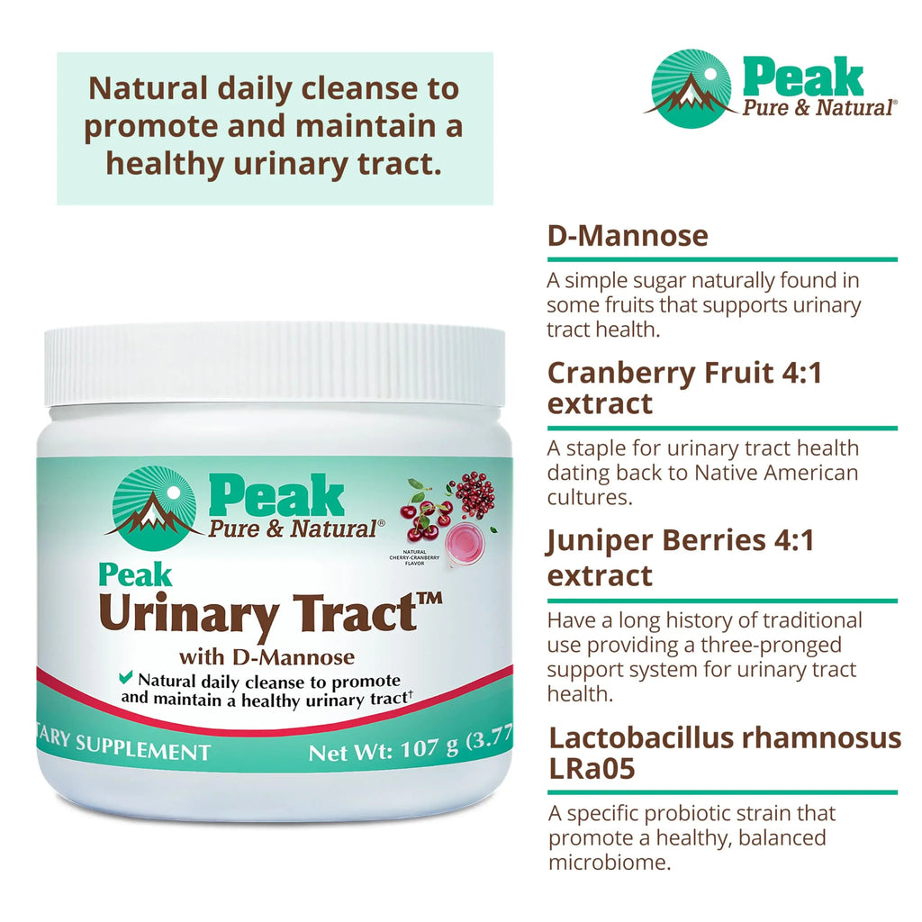 Peak Urinary Tract Supplement Powder - Cranberry and D-Mannose Powder with Juniper Berries and Probiotics for Urinary Tract Health, Ph Balance, UTI Defense - Vegan, Gluten Free (30 Day Supply) Peak Pure & NaturalBuy Supplements Australia