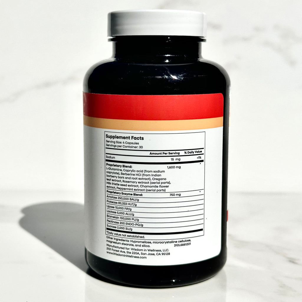 Wisdom In Wellness Gut Optimyze - 120 Digestive Health Capsules - Vitamins & Probiotics for Gut Health - Complete for Men & Women - Digestive Gut Health Pills - Healthy Gut Probiotics Wisdom In Wellness buy supplements Au
