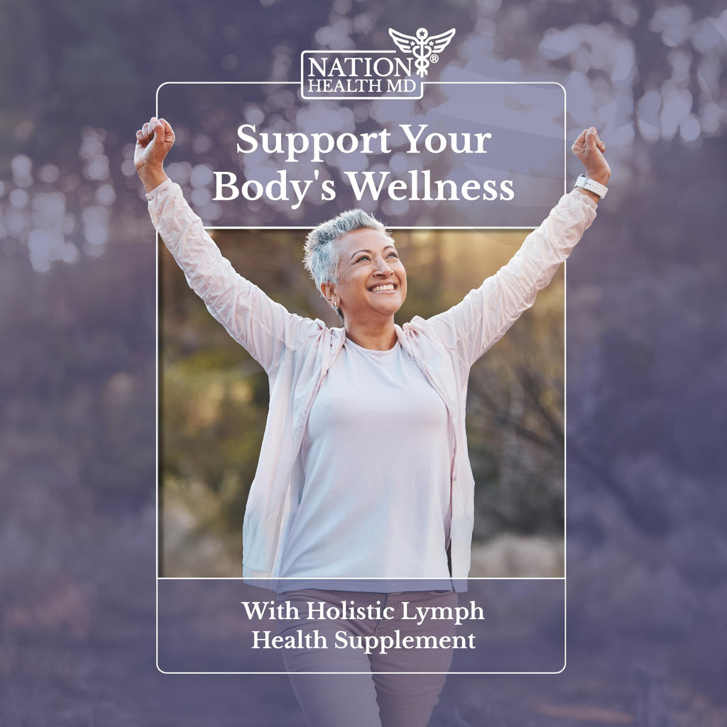 NATION HEALTH MD Lymph MD - Lymphatic Drainage Supplement - with Bromelain, Echinacea, Burdock Root, Dandelion, Rutin, Kelp & More - Lymph System Support for Women & Men - 60 Capsules NATION HEALTH MD buy supplements Au