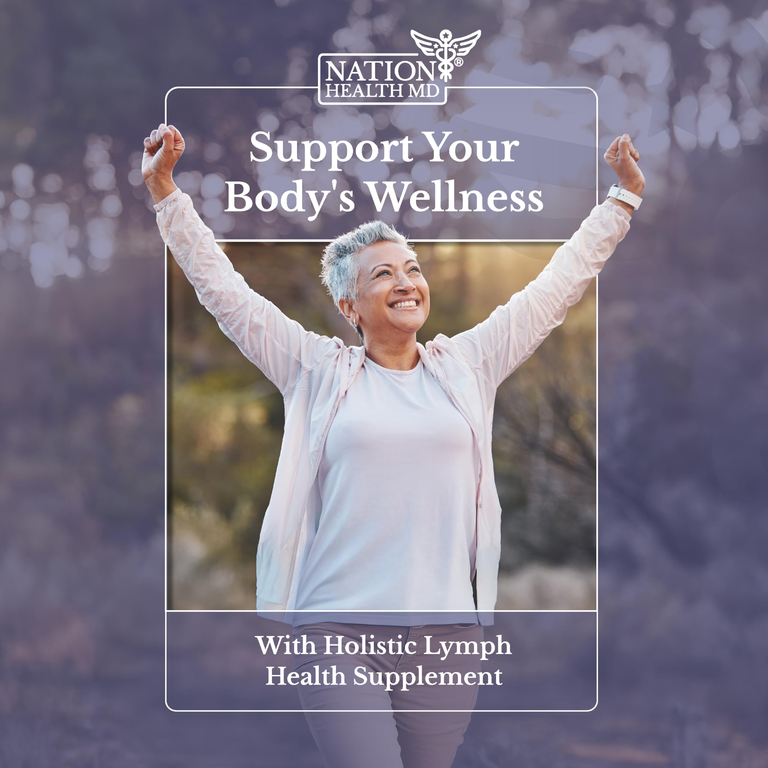 NATION HEALTH MD Lymph MD - Lymphatic Drainage Supplement - with Bromelain, Echinacea, Burdock Root, Dandelion, Rutin, Kelp & More - Lymph System Support for Women & Men - 60 Capsules NATION HEALTH MD buy supplements Au