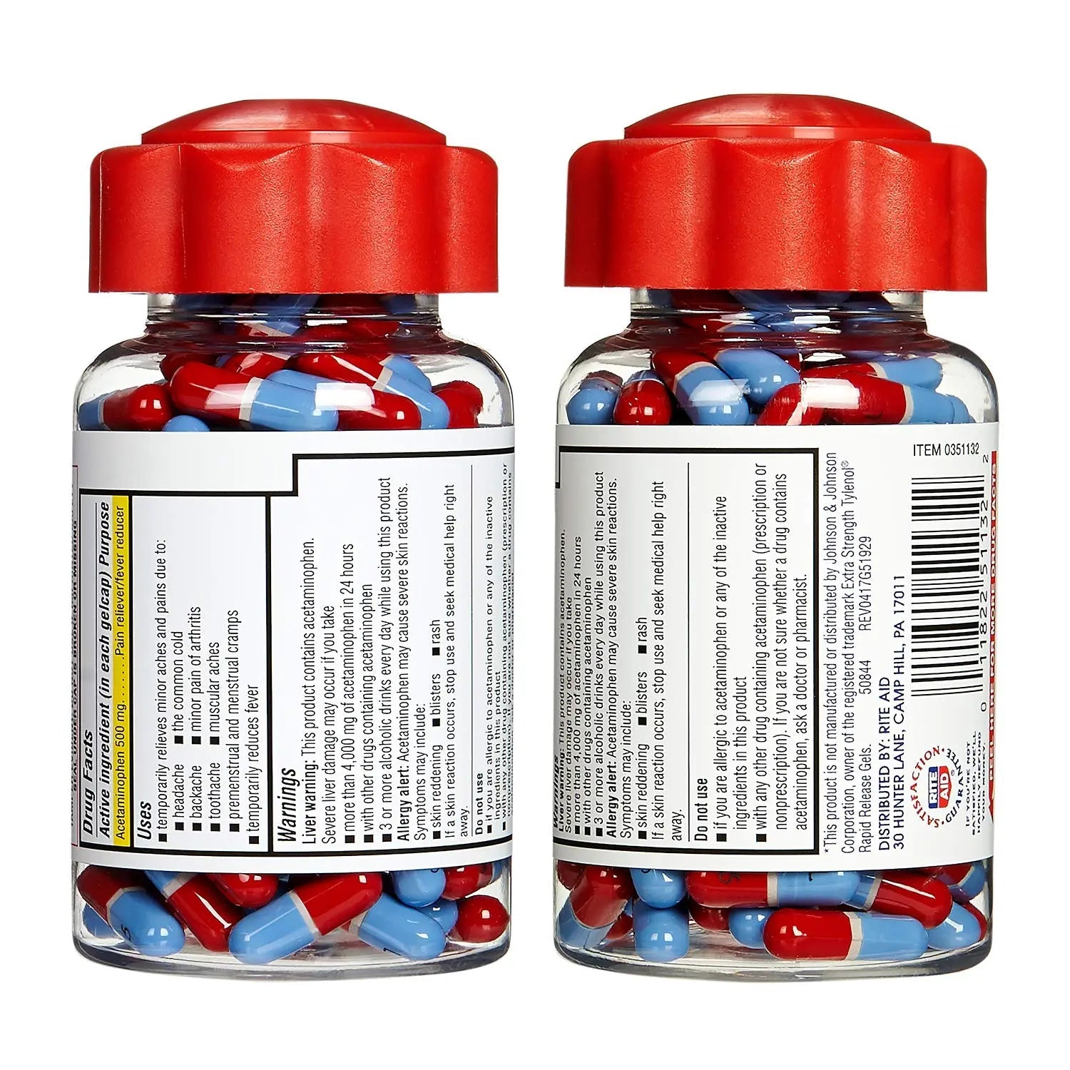 Rite Aid Extra Strength 500mg Acetaminophen Rapid Release Gelcaps - 150 Count | Joint, Muscle, Arthritis, Back Pain Relief Rite AidBuy Supplements Australia