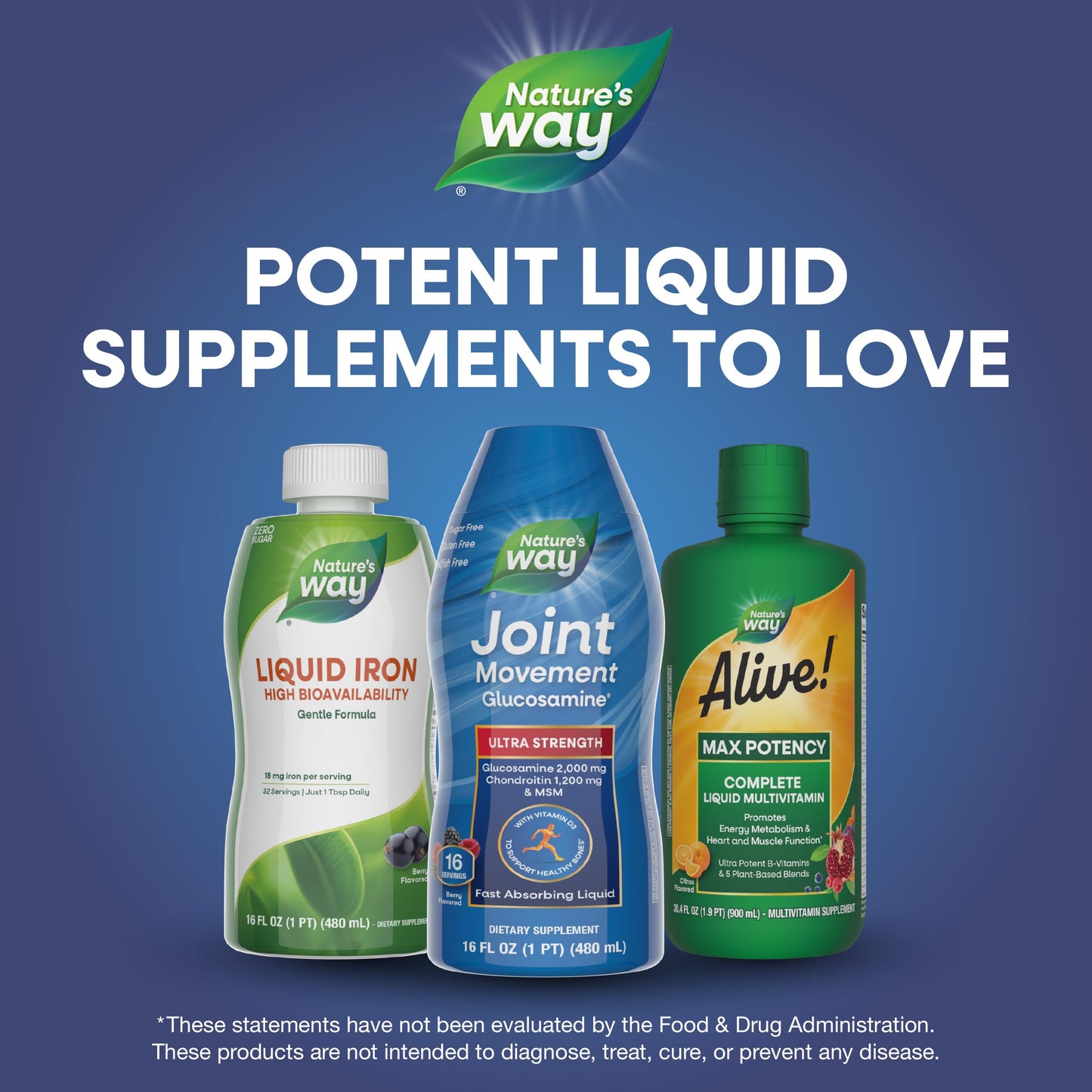 Nature's Way Joint Movement Glucosamine Fast Absorbing Liquid, Ultra Strength, Supports Healthy Bones*, Liquid Glucosamine Chondroitin, MSM with Vitamin D3, Berry Flavored, 16 Fl Oz Nature's WayBuy Supplements Australia