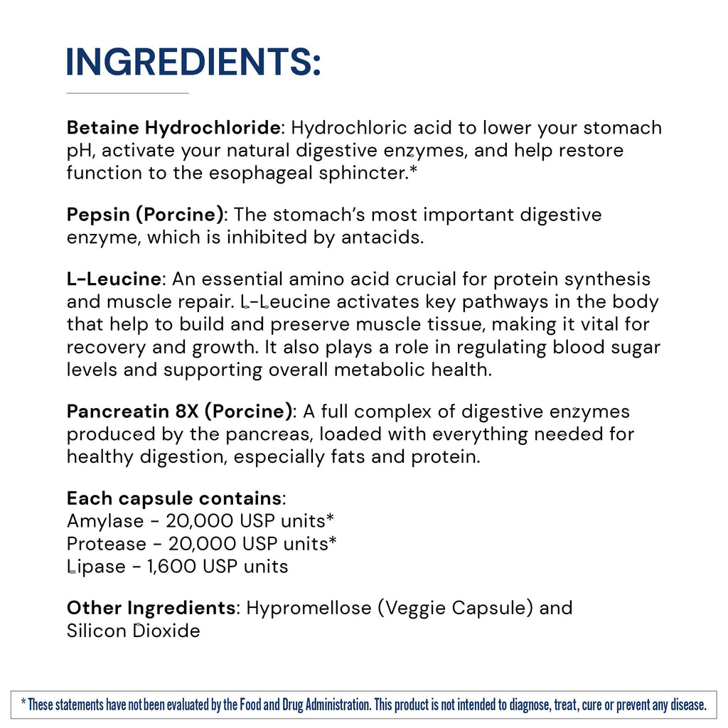 BodyHealth Digestive Enzymes Full Spectrum Digestive Support (180 caps), Betaine, Pepsin, Pancreatin BPP Loaded with Enzymes and Probiotics, Relief for Stomach Bloating, Heartburn, Gas, Constipation BodyHealthBuy Supplements Australia