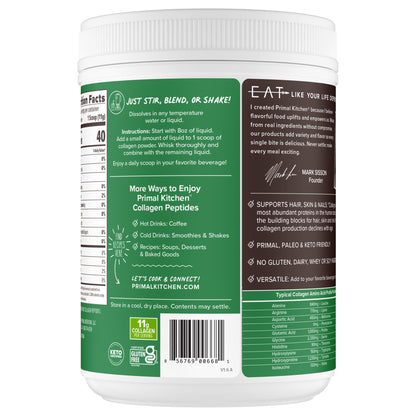 Primal Kitchen Collagen Peptides, Unflavored Collagen Powder, 1.2 Pounds
