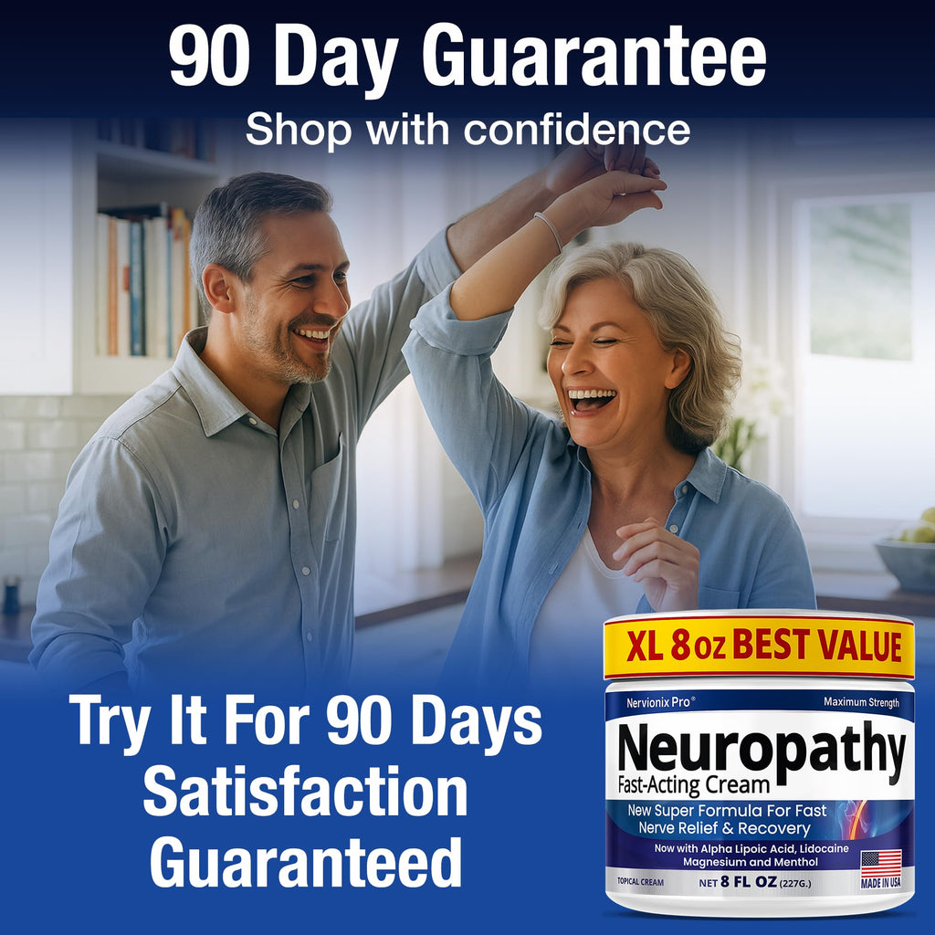 Neuropathy Nerve Relief Cream – Extra Large 8 oz – Maximum Strength for Feet Hands Legs Toes Back – Natural Ingredients Arnica Aloe Vera MSM Vitamins – Fast-Acting Soothing Relief – Super Value 8 oz NuturnaBuy Supplements Australia