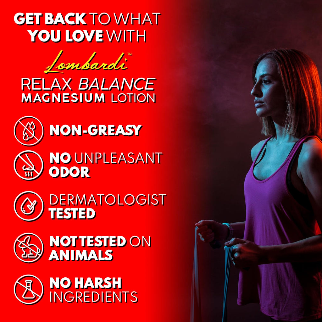 VAL Lombardi Relax Balance Magnesium Lotion | Arnica, Camphor & Menthol | Fast Relief for Joints, Muscles, Back, Shoulders, Feet | Non-Greasy | 5oz VALBuy Supplements Australia