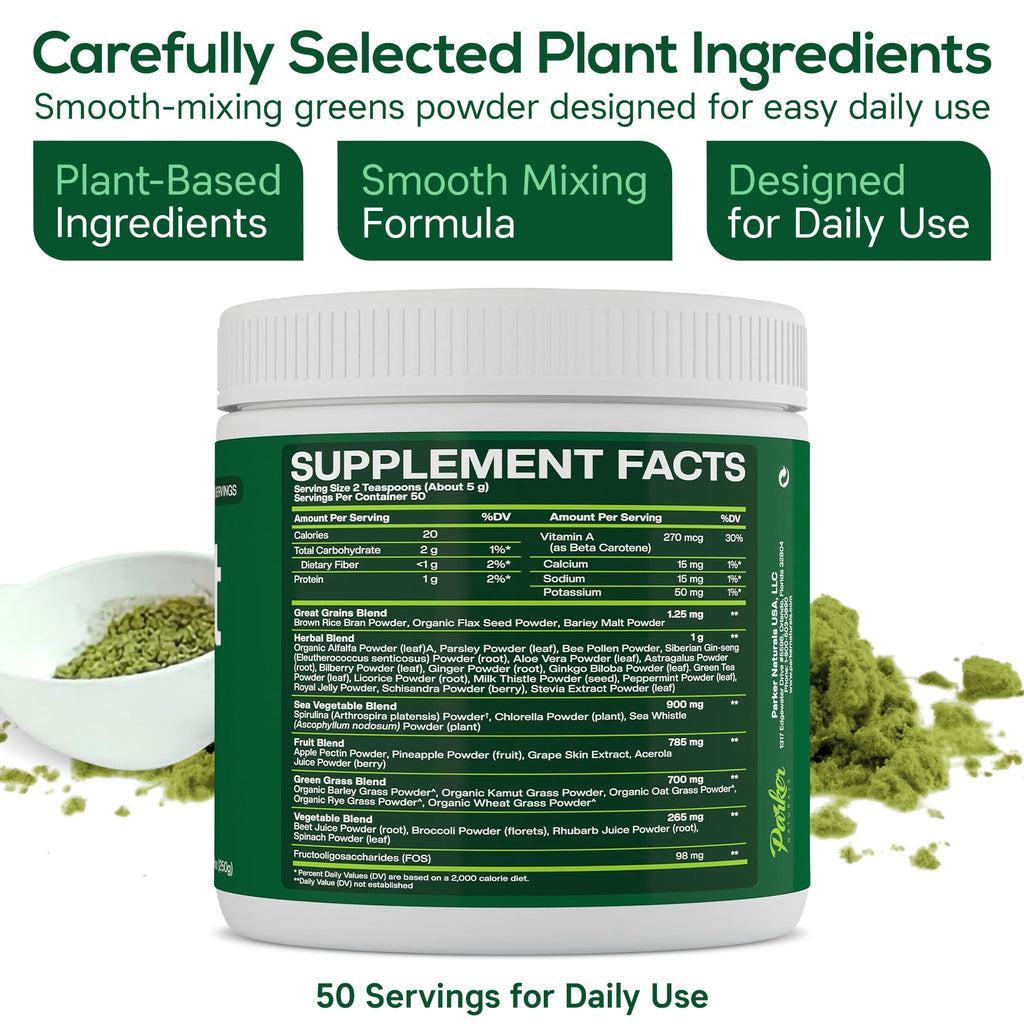 Boost UltraGreens Super Greens Powder - Organic Spirulina, Grasses & Antioxidants | Premium Superfood for Daily Energy | Detox & Whole-Body Wellness - 50 Servings Parker NaturalsBuy Supplements Australia
