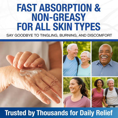 Neuropathy Nerve Relief Cream – Extra Large 8 oz – Maximum Strength for Feet Hands Legs Toes Back – Natural Ingredients Arnica Aloe Vera MSM Vitamins – Fast-Acting Soothing Relief – Super Value 8 oz NuturnaBuy Supplements Australia