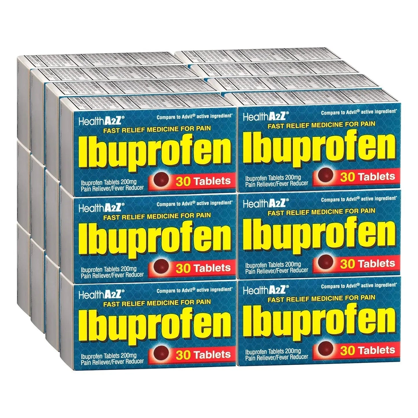 HealthA2Z® Ibuprofen Caplets 200mg | Pain Reliever & Fever Reducer | 24 Packs of 30 Tablets (720 Tablets Total) | Value Pack | NSAID HealthA2ZBuy Supplements Australia