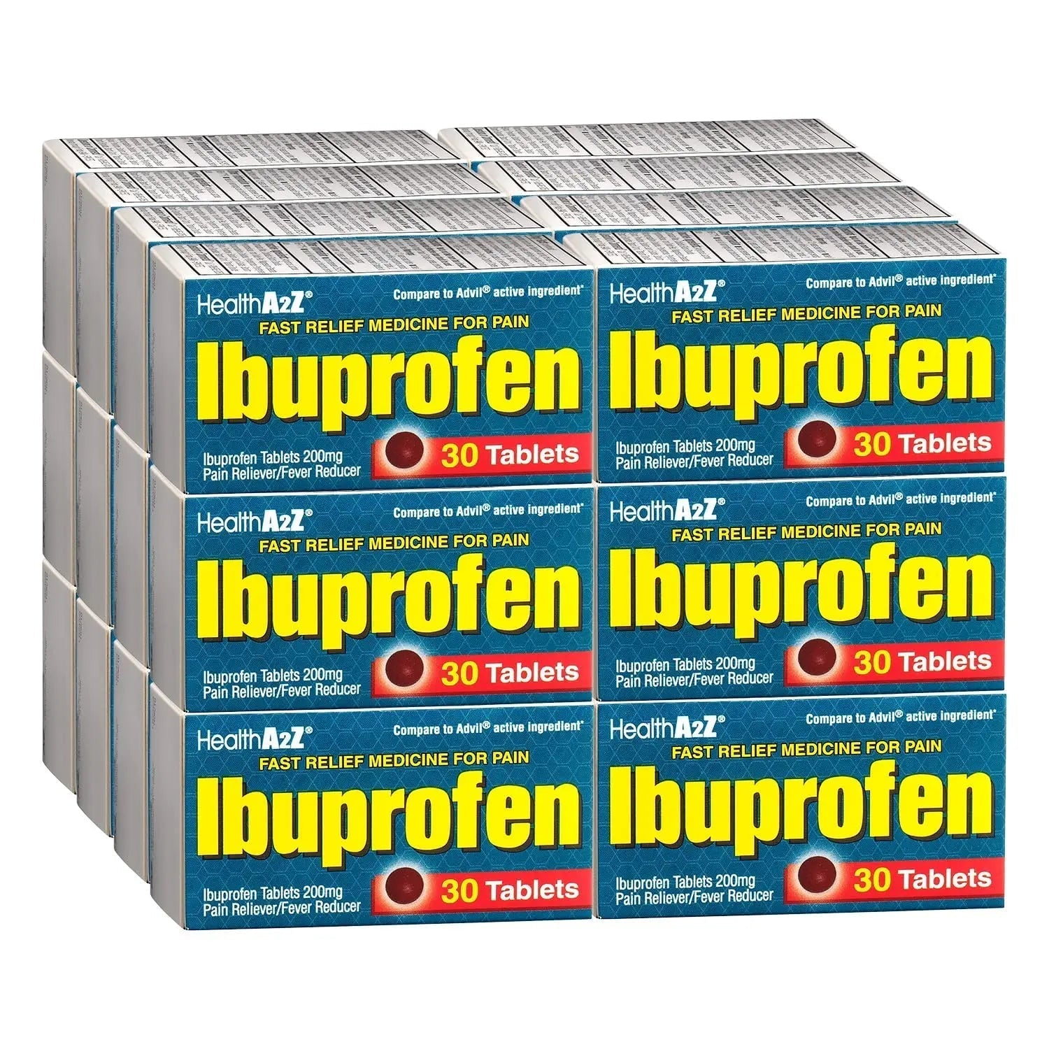 HealthA2Z® Ibuprofen Caplets 200mg | Pain Reliever & Fever Reducer | 24 Packs of 30 Tablets (720 Tablets Total) | Value Pack | NSAID HealthA2ZBuy Supplements Australia