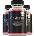 Bottle of Curvinexx Breast Augmentation Formula with black and pink label