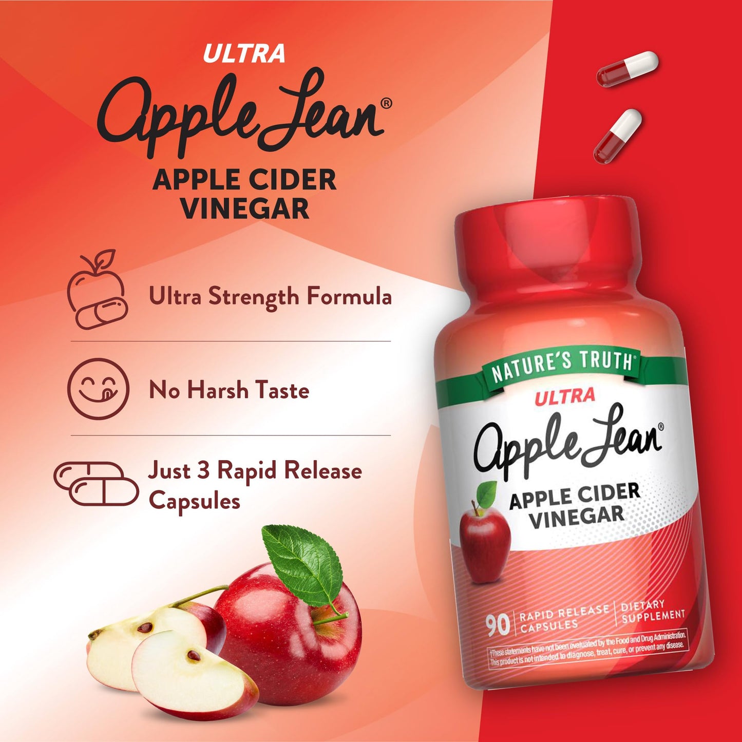 Nature's Truth Apple Cider Vinegar Pills | 90 Capsules | Non-GMO & Gluten Free Supplement Nature's Truth buy supplements Au