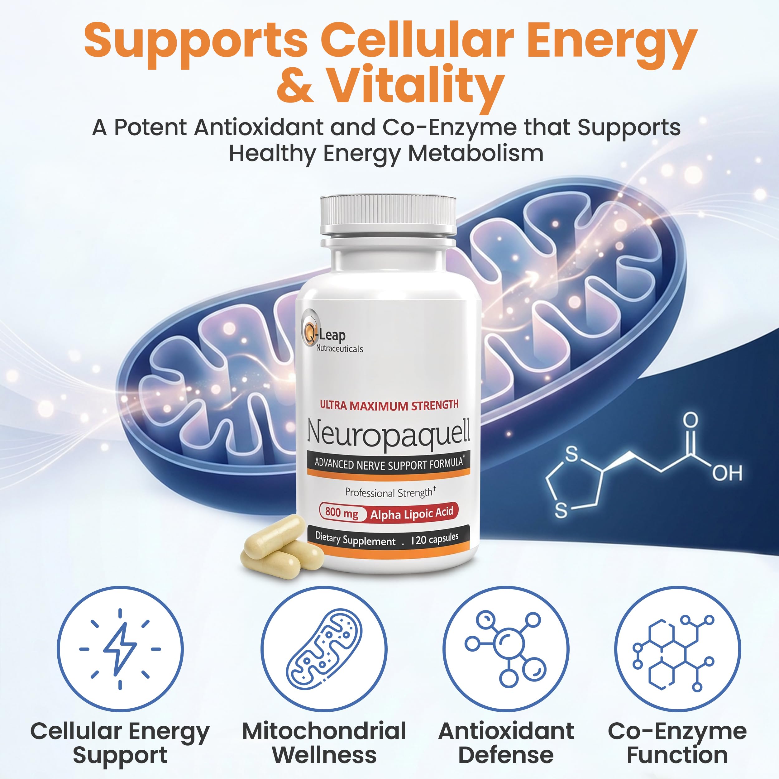 Platinum Health Alpha Lipoic Acid for Neuropathy Nerve Pain Support, Supplement, B Vitamins, L Arginine, All Natural Maximum Strength Neuropaquell for Discomfort in Feet, Hand, Toes,120 Capsules,800mg Platinum HealthBuy Supplements Australia