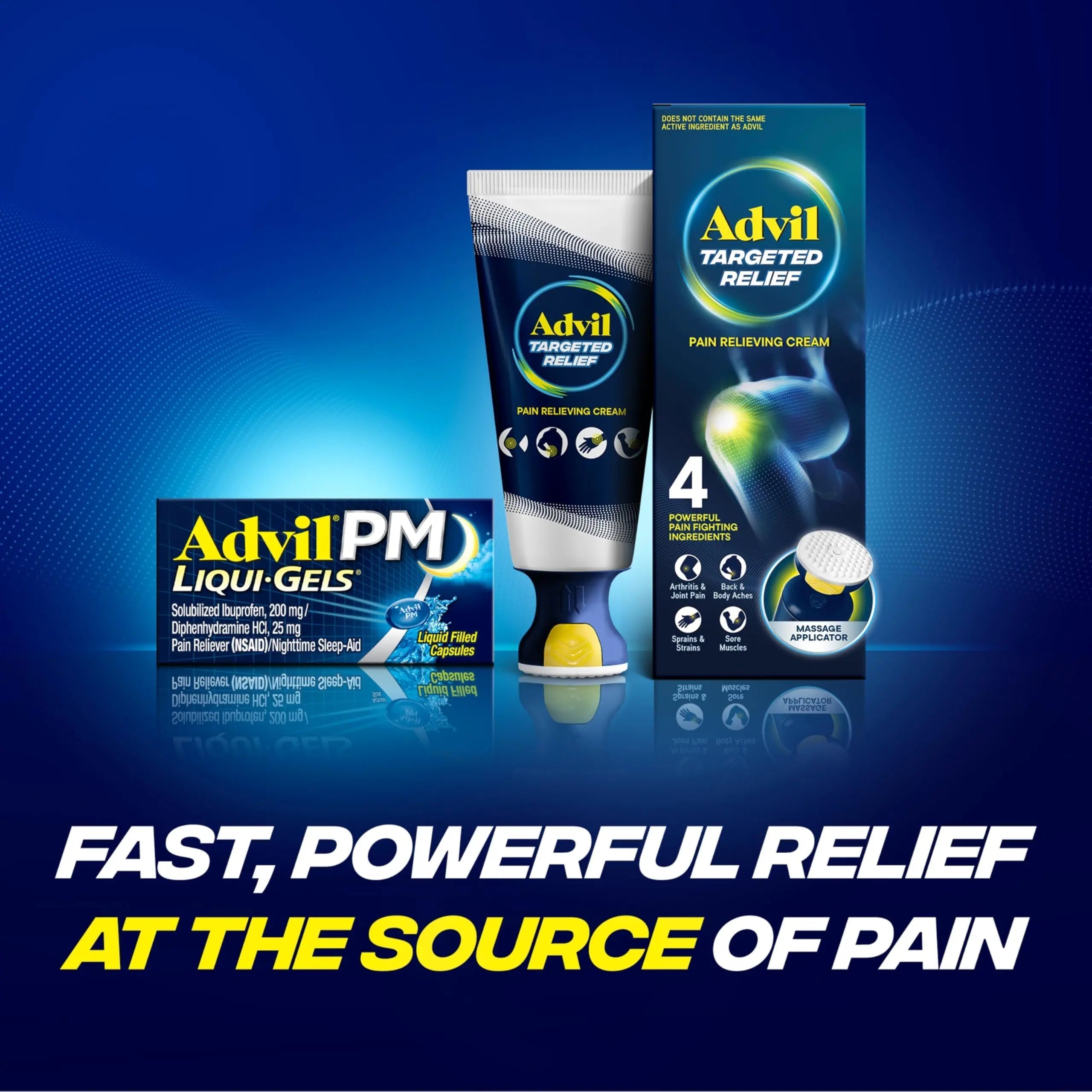 Advil PM Liqui-Gels Pain Reliever and Nighttime Sleep Aid, Pain Medicine with Ibuprofen for Pain Relief and Diphenhydramine HCL for a Sleep Aid - 80 Liquid Filled Capsules - Back to College AdvilBuy Supplements Australia