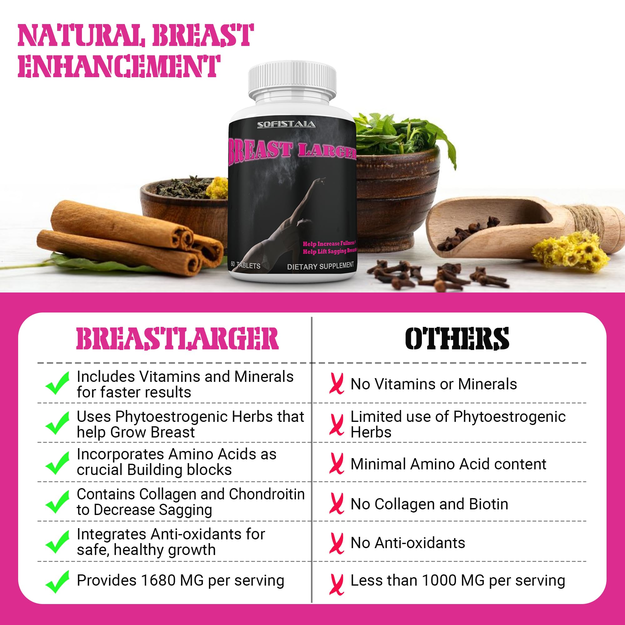 BEAUTIFYEM Breast Larger Breast Enhancement Formula with Natural Ingredients for Bigger Breast Growth and Firmness Pills BEAUTIFYEMBuy Supplements Australia