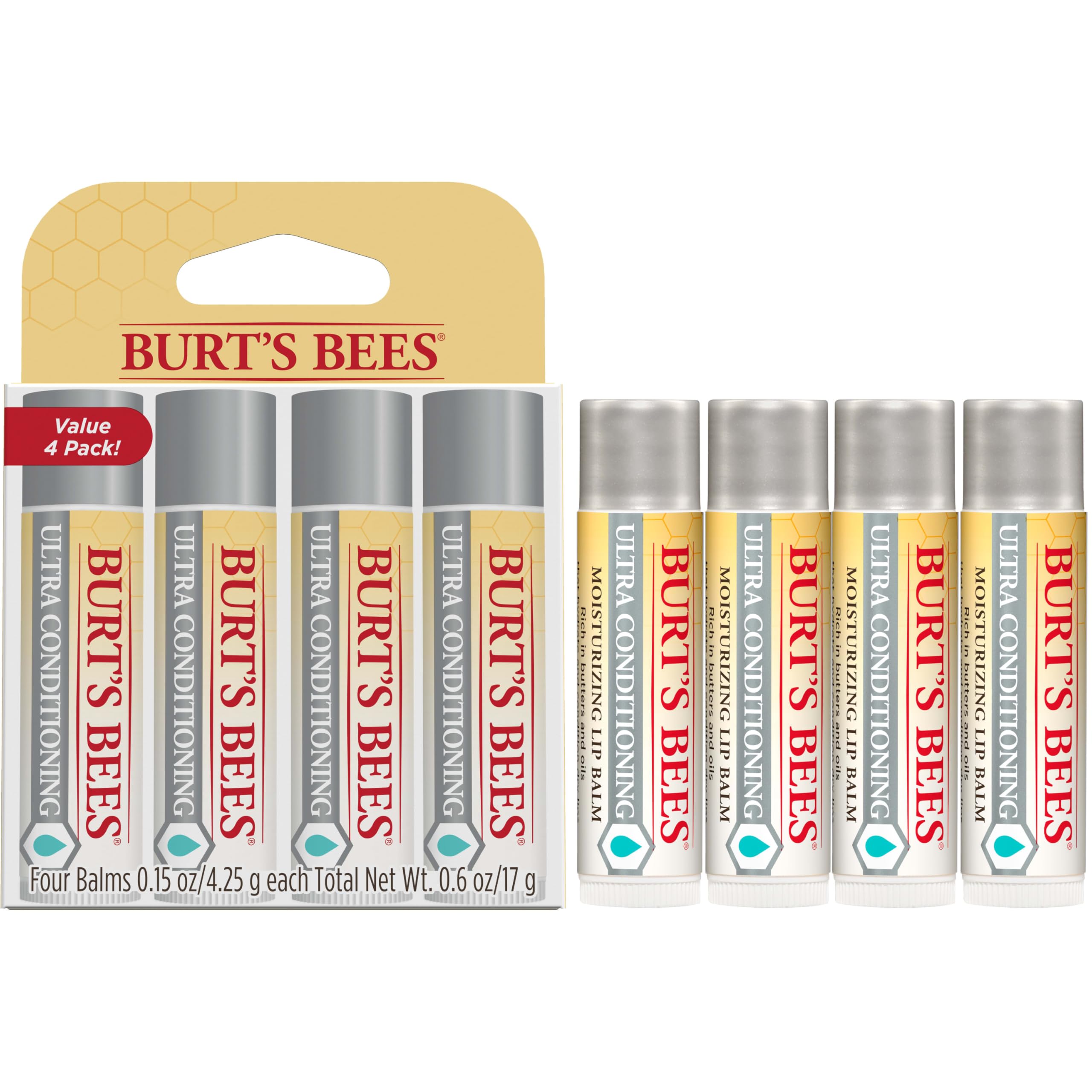 Burt's Bees Easter Basket Stuffers, Balm Bouquet Lip Balm Set, Original Beeswax, Vanilla Bean, Cucumber Mint, Coconut & Pear Pack, Natural Origin Lip Treatment, 4 Tubes, 0.15 oz. Burt's BeesBuy Supplements Australia