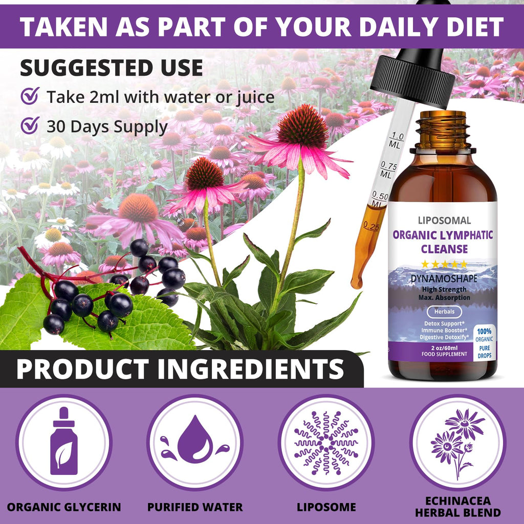 Lymphatic Drainage Drops | Lymphatic Drainage | Organic Lymphatic Drainage for Immune Support | Lymphatic Support Supplement | Vegan | Non-GMO | Gluten Free | 1 Fl Oz… baanaas For Babies to Nanas buy supplements Au