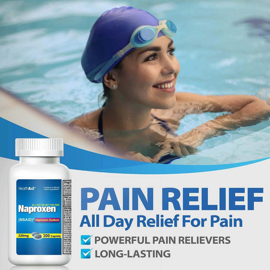 HealthA2Z® Naproxen Sodium 220mg | 300 Caplets | NSAID | Pain Reliever & Fever Reducer HealthA2ZBuy Supplements Australia
