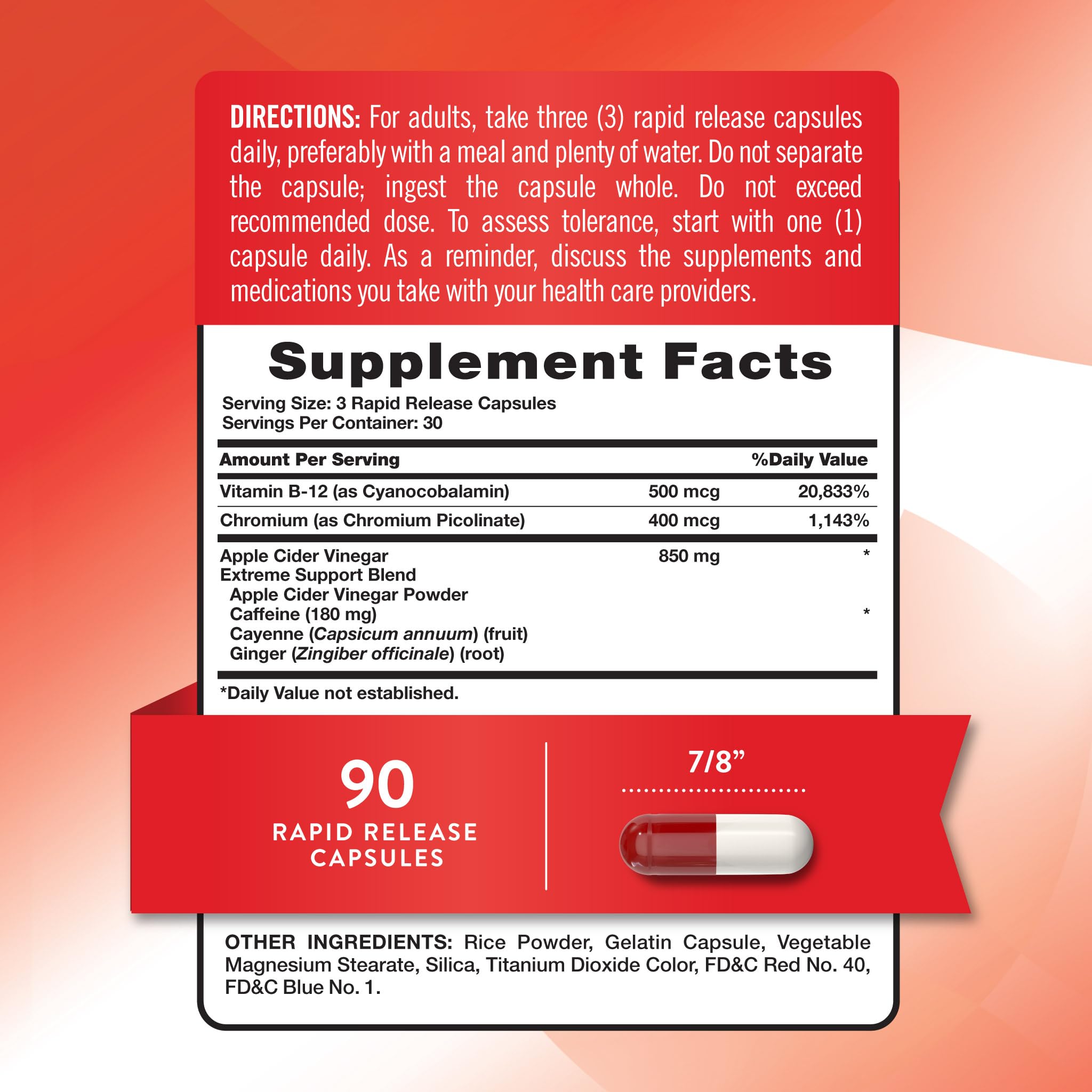 Nature's Truth Apple Cider Vinegar Pills | 90 Capsules | Non-GMO & Gluten Free Supplement Nature's Truth buy supplements Au
