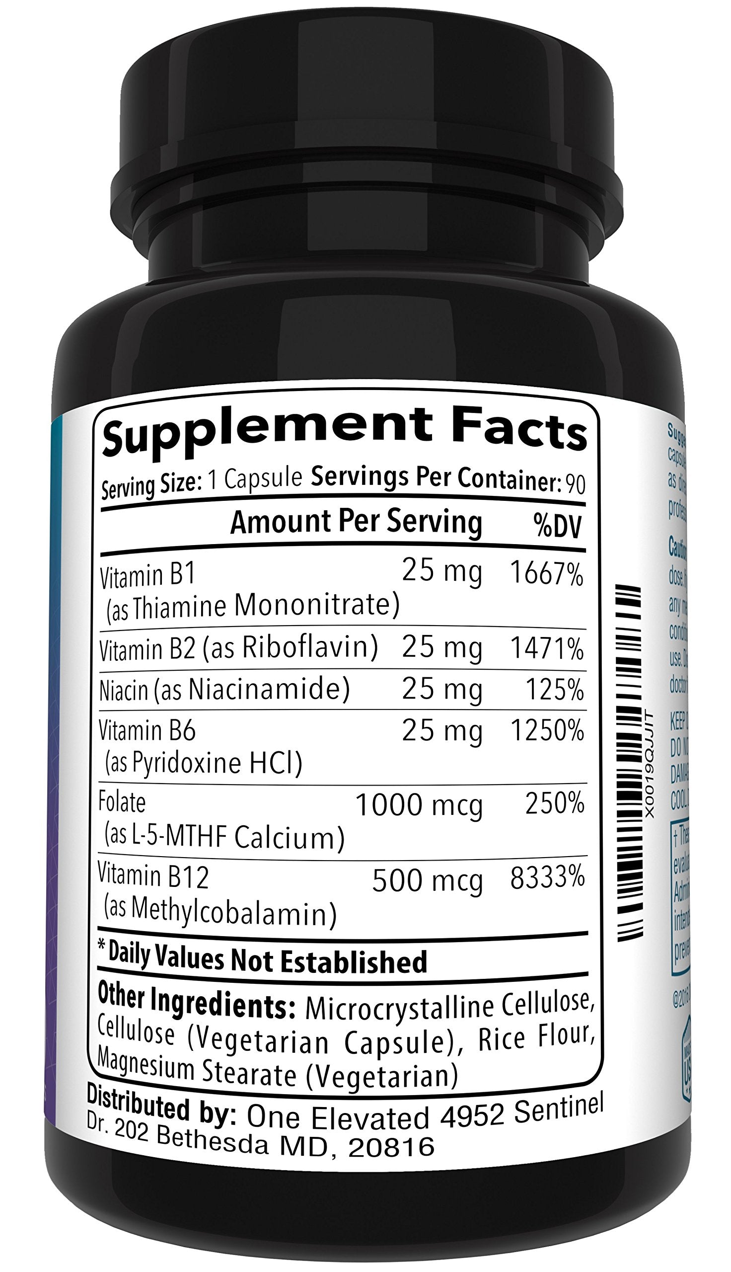 Double Strength & Most Bioactive Methyl Folate! Uniquely Formulated with Highest Pharmaceutical Grade Methylcobalamin (B12), Niacin, B1, B2 B6. Works Synergistically for Max Results-3 Month Supply One ElevatedBuy Supplements Australia