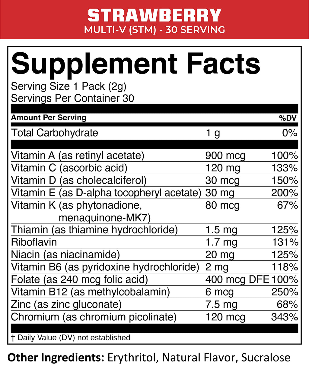 MTN OPS Multi‑V STM On‑the‑Go Daily Multivitamin for Men, Women & Kids – Straight‑to‑Mouth Vitamin C D3 B Zinc Packs – Gluten Free, Natural Flavors, 30 Servings MTN OPSBuy Supplements Australia