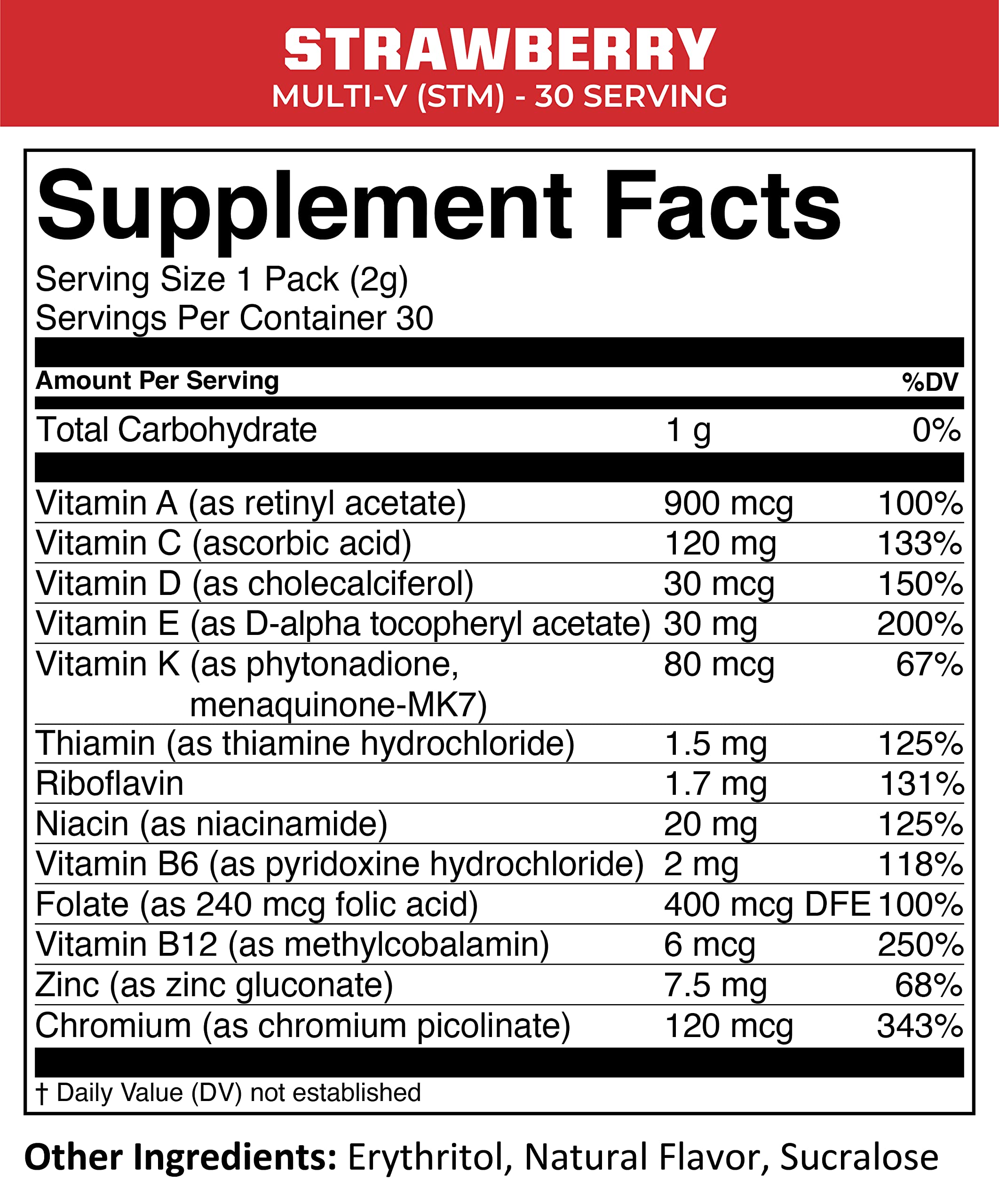 MTN OPS Multi‑V STM On‑the‑Go Daily Multivitamin for Men, Women & Kids – Straight‑to‑Mouth Vitamin C D3 B Zinc Packs – Gluten Free, Natural Flavors, 30 Servings MTN OPSBuy Supplements Australia