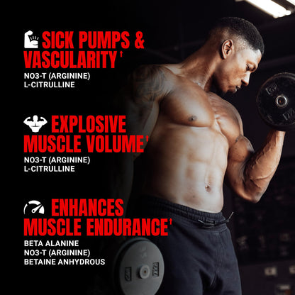 ProSupps Mr. Hyde Max Pump Pre Workout Powder - Stim-Free Preworkout Supports Blood Flow, Muscle Volume & Endurance - Caffeine-Free Nitric Oxide Gym & Fitness Supplements