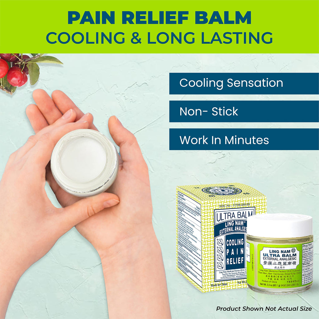 Ling Nam Ultra Balm External Analgesic, for Cooling Pain Relief Simple Backache Arthritis Strains Bruises Sprain, Muscle Pain, Muscle Soreness,0.7oz/19.8g Ling NamBuy Supplements Australia