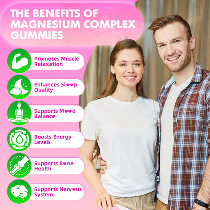 softbear Magnesium Complex Gummies for Women & Men & Kids, 8 in 1 Magnesium Complex Supplement 1000mg-Magnesium Glycinate,Citrate,Malate Supports Calm, Zzz, Muscle Cramp, Strawberry Flavor 120 Count softbear buy supplements Au