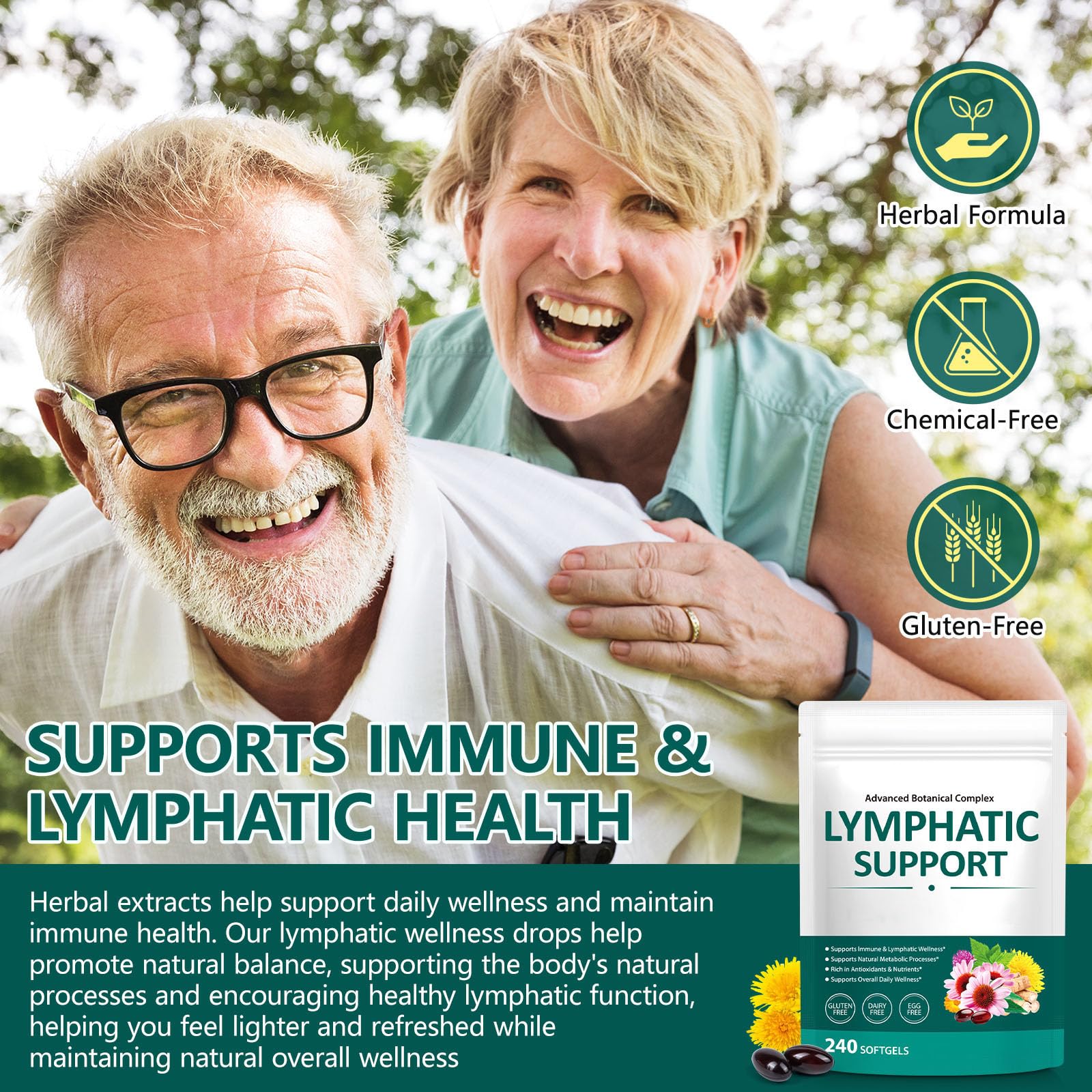 Alstaky Lymphatic Drainage Supplement - 240 Softgels, with Echinacea, Dandelion, and Burdock, Promotes Healthy Circulation & Fluid Balance, Lymph System Support Supplement for Women & Men Alstaky buy supplements Au