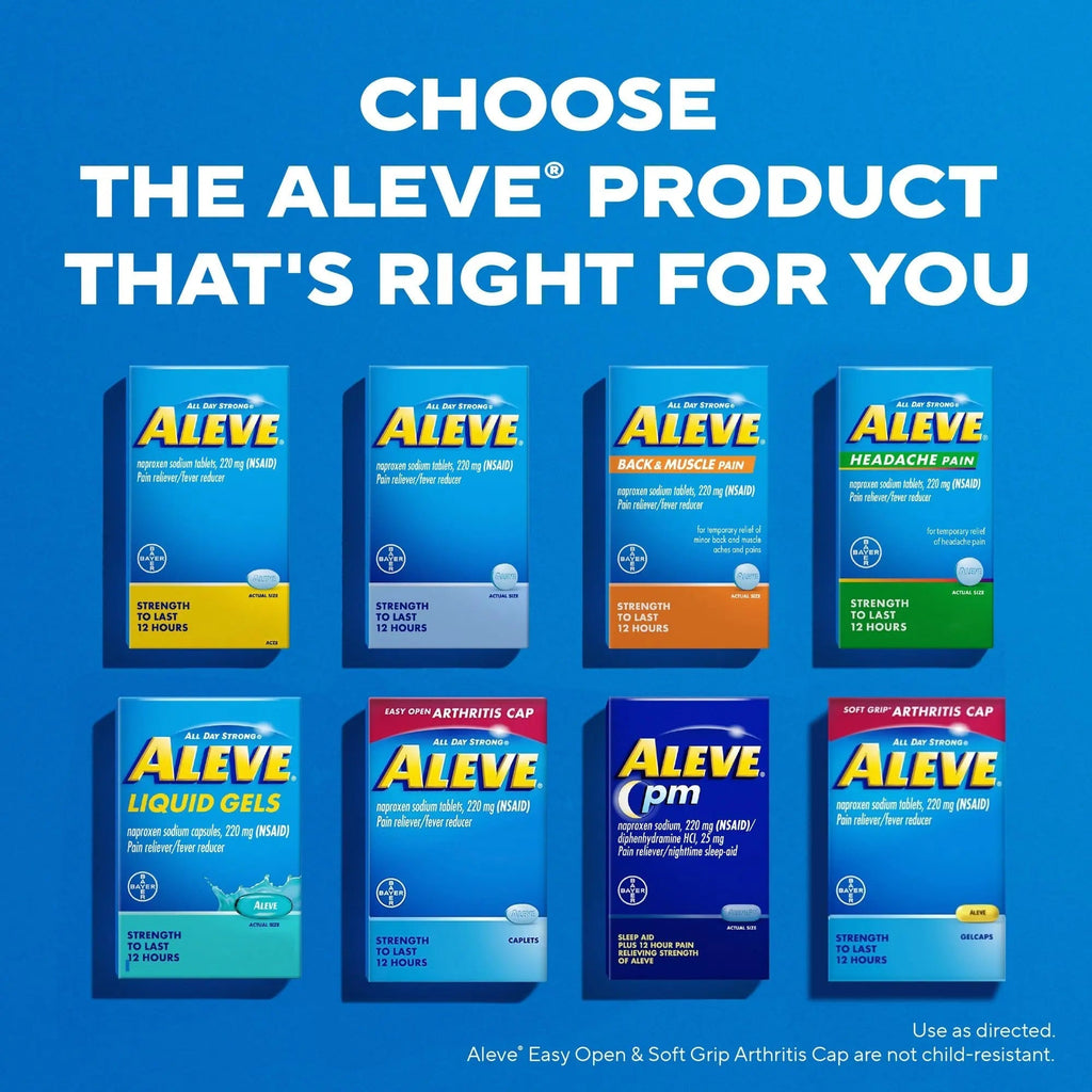 Aleve Pain Relief Naproxen Sodium Caplets ‐ 24 Count AleveBuy Supplements Australia
