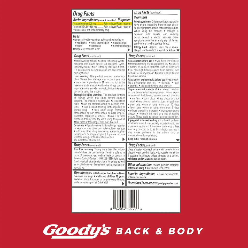 Goody's Back and Body Pain Relief Powder, 24 ct (Pack of 1) Goody'sBuy Supplements Australia